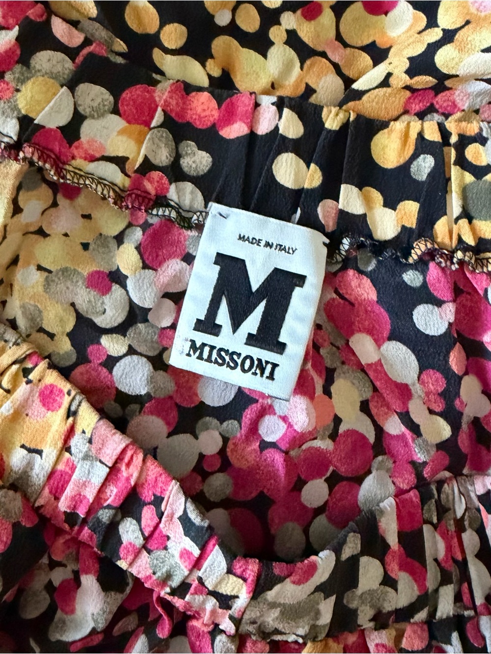 Missoni Silk Polka Dot Off The Shoulder Mini Dress - Picture 7 of 10